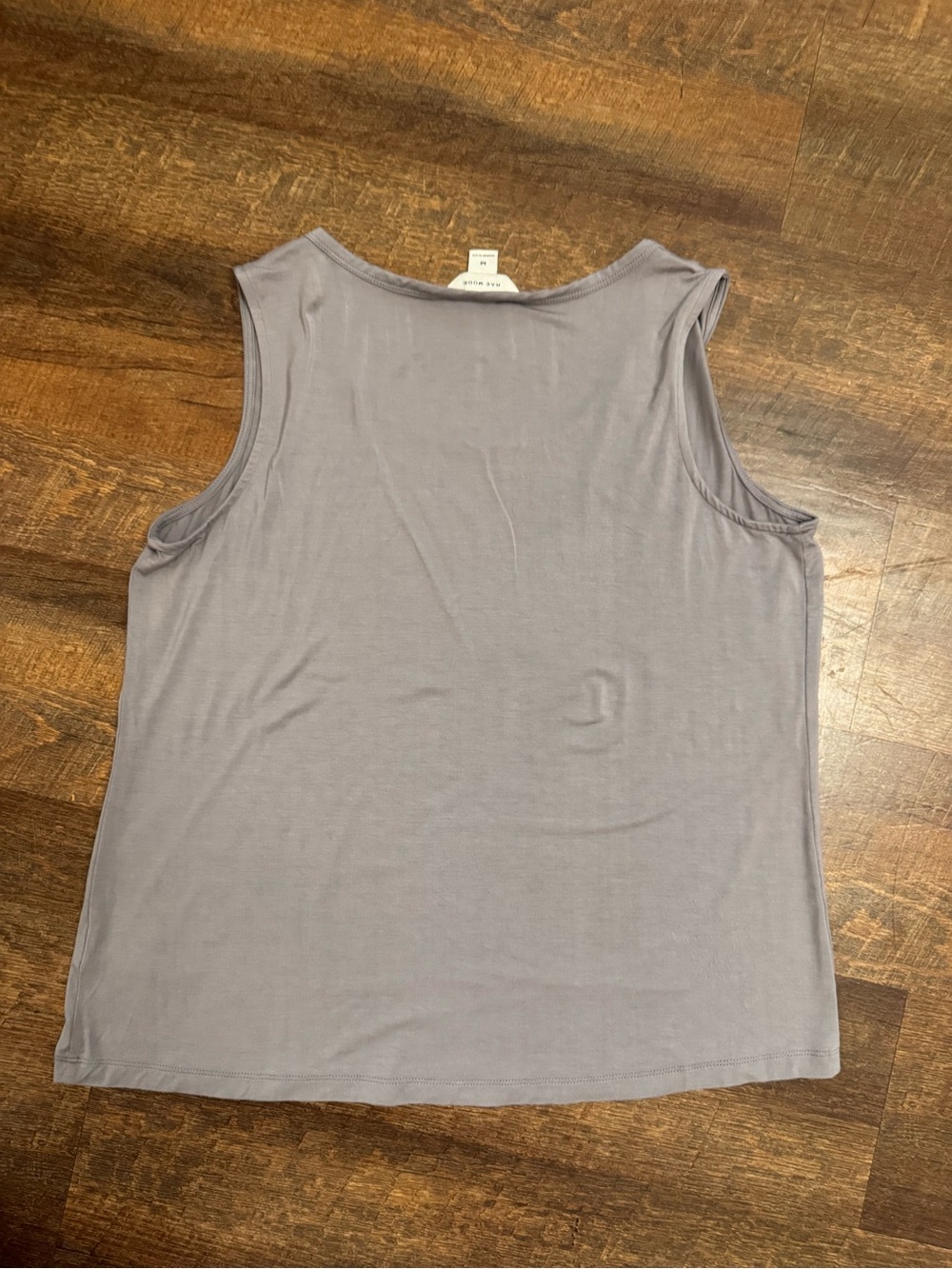 Rae Mode Lounge Set Medium Gray Soft Rayon Tank & Shorts 2 Piece Pajamas Pockets - Picture 4 of 9